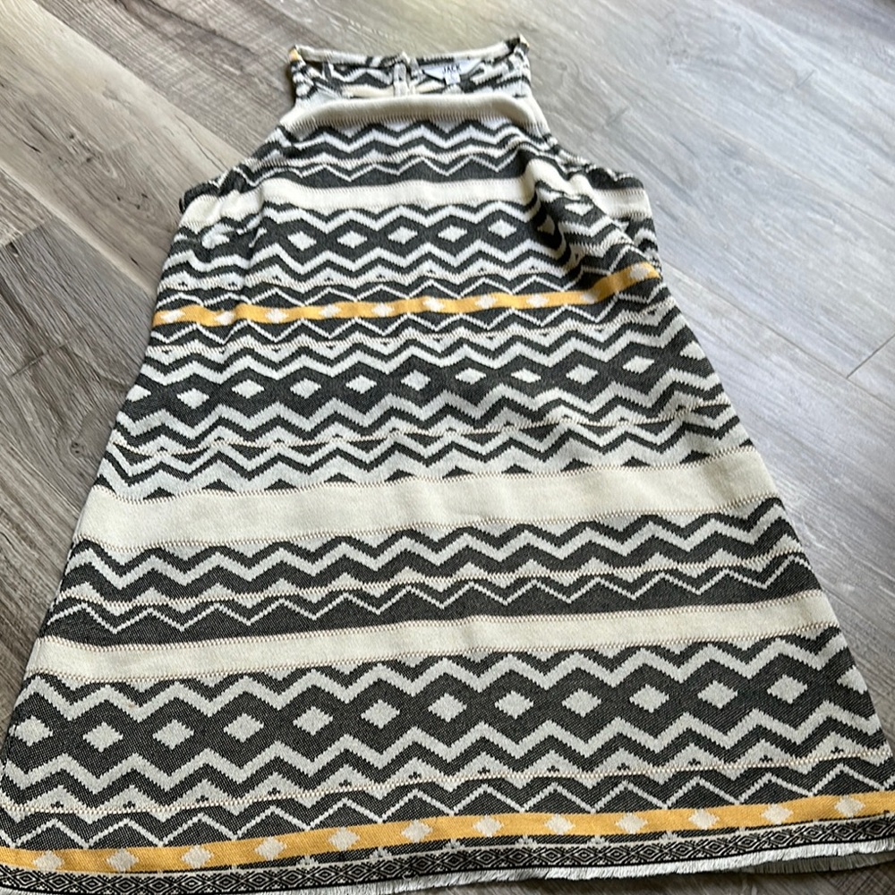 Geometric Pattern Sleeveless Dress